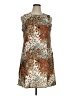 Notations 100% Rayon Animal Print Brown Cocktail Dress Size XL - photo 1