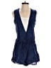 Blue Life 100% Rayon Solid Blue Romper Size XS - photo 1