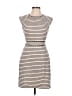 Marella Stripes Ivory Casual Dress Size EU 42 / US 12 - photo 1