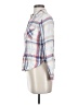 Maurices 100% Rayon Plaid Ivory Long Sleeve Button-Down Shirt Size XS - photo 5