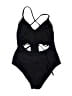 Xhilaration Graphic Black One Piece Swimsuit Size S - photo 2