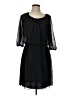En Focus Studio 100% Polyester Solid Black Casual Dress Size 10 - photo 1