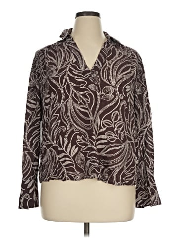 a.n.a. A New Approach Long Sleeve Blouse (view 1)
