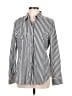 Worthington Stripes Silver Long Sleeve Button-Down Shirt Size L - photo 1