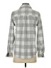 BeachLunchLounge Houndstooth Gray Long Sleeve Blouse Size XS - photo 2