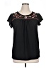 Mauve Black Short Sleeve Blouse Size 1X - photo 1