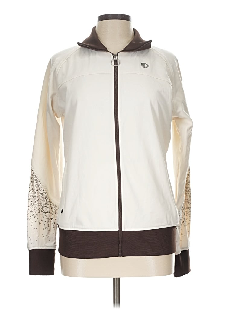Pre-owned Pearl Izumi Zip Up Hoodie In Ivory