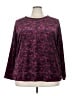 Woman Within 100% Polyester Paisley Burgundy Pullover Sweater Size 22 (1X) - photo 1