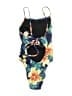 Speedo 100% Polyester Tropical Blue One Piece Swimsuit Size Lg (36) - photo 2
