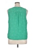 Croft & Barrow 100% Polyester Green Sleeveless Blouse Size XL (petite) - photo 2