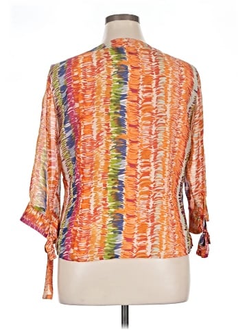 Coldwater Creek 3/4 Sleeve Silk Top (view 2)