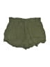 Shinestar 100% Rayon Solid Green Shorts Size M - photo 2