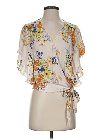 Parker Short Sleeve Silk Top (view 1)