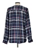 Violet & Claire Plaid Blue Long Sleeve Blouse Size L - photo 2