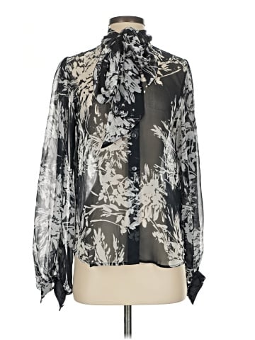 Equipment Long Sleeve Silk Top (view 1)