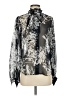 Equipment 100% Silk Black Long Sleeve Silk Top Size S - photo 1