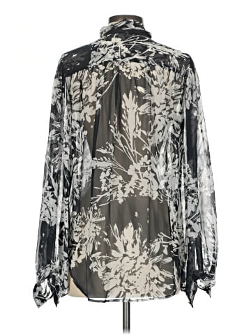 Equipment Long Sleeve Silk Top (view 2)