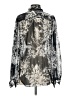 Equipment 100% Silk Black Long Sleeve Silk Top Size S - photo 2