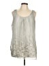 Soft Surroundings Silver Sleeveless Blouse Size L - photo 1