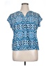 Croft & Barrow 100% Polyester Blue Short Sleeve Blouse Size XL (petite) - photo 1