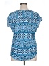 Croft & Barrow 100% Polyester Blue Short Sleeve Blouse Size XL (petite) - photo 2