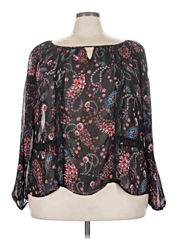 Boutique + 3/4 Sleeve Blouse (view 1)