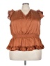 Ryegrass 100% Polyester Brown Sleeveless Blouse Size 3X - photo 1