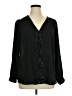 NY Collection 100% Polyester Black Long Sleeve Blouse Size 1X - photo 1