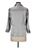 Studio 1940 Metallic Silver 3/4 Sleeve Button-Down Shirt Size M - photo 2