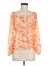 DR2 100% Polyester Orange Long Sleeve Blouse Size M - photo 1