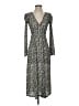 MNG 100% Polyester Paisley Gray Casual Dress Size 2 - photo 1
