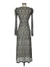 MNG 100% Polyester Paisley Gray Casual Dress Size 2 - photo 2