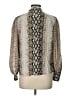 Joie 100% Viscose Animal Print Silver Long Sleeve Blouse Size L - photo 2