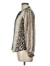 Joie 100% Viscose Animal Print Silver Long Sleeve Blouse Size L - photo 5