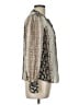 Joie 100% Viscose Animal Print Silver Long Sleeve Blouse Size L - photo 4
