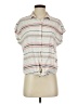 Weatherproof Stripes Gray Short Sleeve Blouse Size S - photo 1