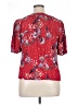 Westbound 100% Rayon Floral Red Short Sleeve Blouse Size XL - photo 2