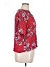 Westbound 100% Rayon Floral Red Short Sleeve Blouse Size XL - photo 4