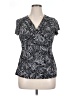 Christopher & Banks Black Short Sleeve Blouse Size XL - photo 1
