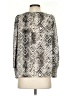 Allison Joy 100% Polyester Silver Long Sleeve Blouse Size S - photo 2