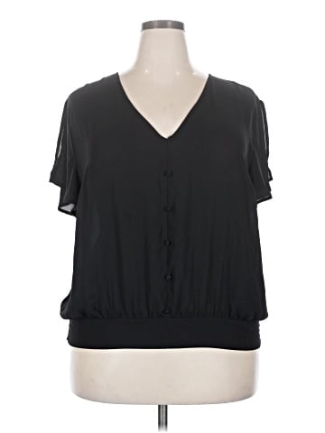 New York & Company Short Sleeve Blouse (view 1)