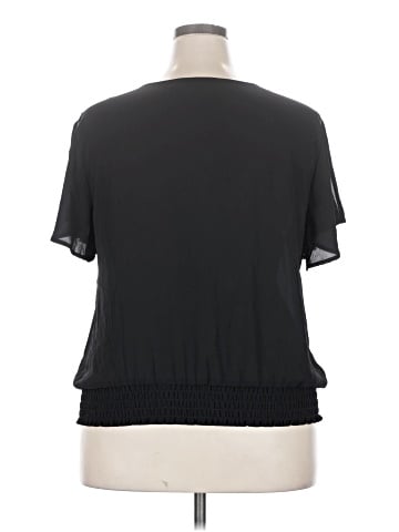 New York & Company Short Sleeve Blouse (view 2)
