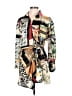 Shein 100% Polyester Print Tan Casual Dress Size L - photo 1