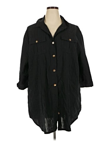 Dotti 3/4 Sleeve Button-Down Shirt (view 1)