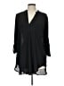 Lush 100% Polyester Black 3/4 Sleeve Blouse Size L - photo 1