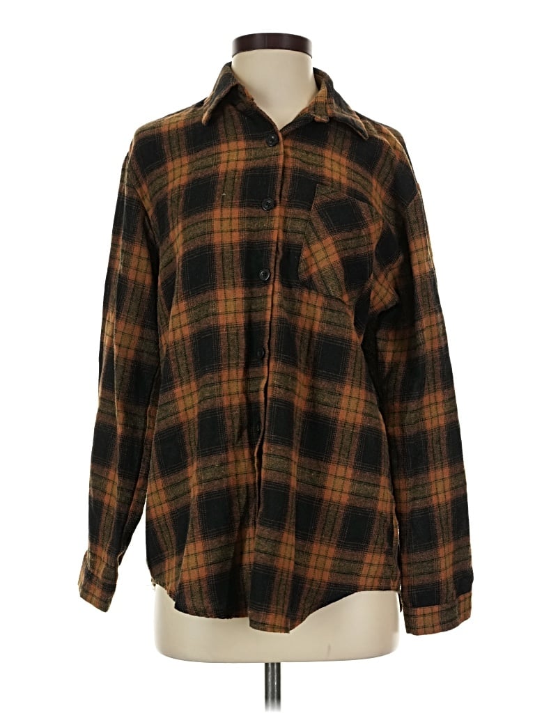 Pre-owned Assorted Brands Long Sleeve Blouse In Brown