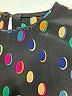 Jos. A. Bank Polka Dots Black Long Sleeve Blouse Size 6 - photo 3