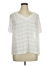 Counterparts 100% Polyester White Short Sleeve Blouse Size XL - photo 1