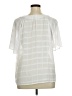 Counterparts 100% Polyester White Short Sleeve Blouse Size XL - photo 2