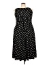 Eliza J Polka Dots Black Casual Dress Size 18 - photo 1